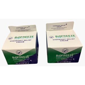 2 BioFreeze Overnight Pain Joints  Relief Cream 3 Oz Menthol Lavender Scent